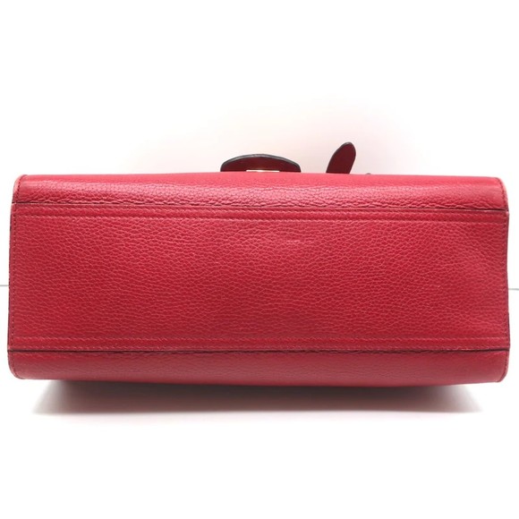 Gucci GG Marmont Small Top Handle Bag Red Grained Leather Crossbody - Picture 6 of 12